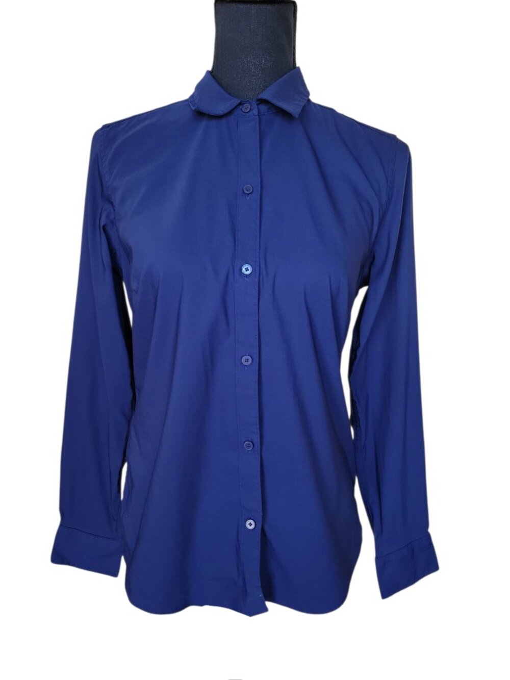 UNTUCKit Navy Blue Button Front Shirt Women's Size 4